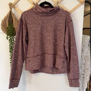 Lululemon Mock Neck Pullover 8 Burgundy Heathered